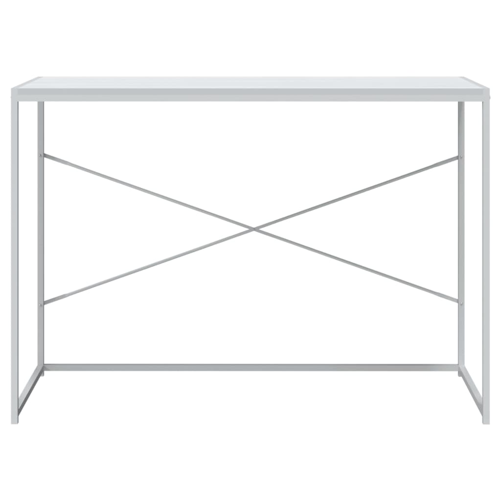 Tietokonepöytä valkoinen 110x60x70 cm lastulevy - Sisustajankoti.fi