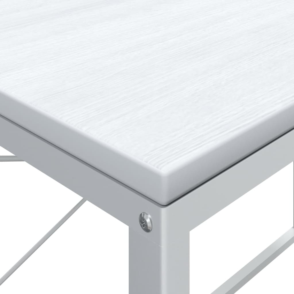 Tietokonepöytä valkoinen 110x60x70 cm lastulevy - Sisustajankoti.fi