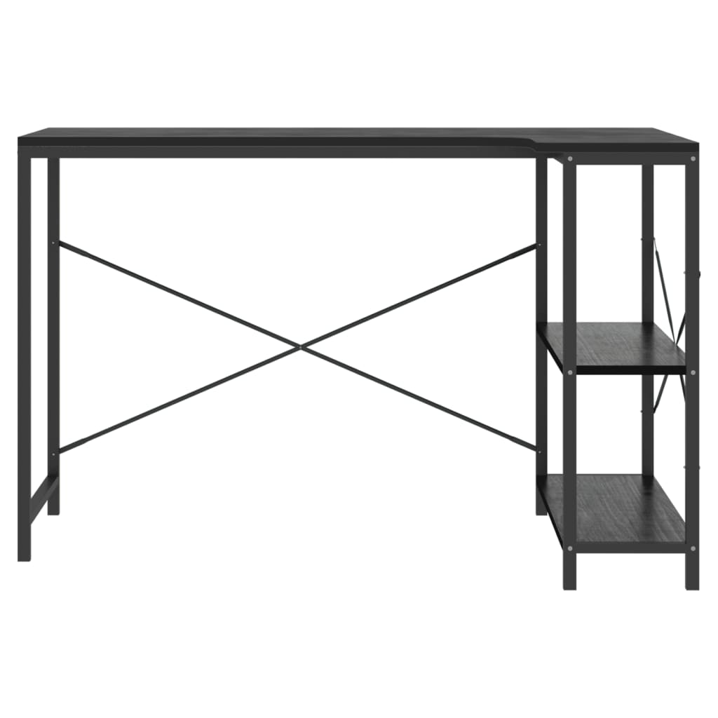 Tietokonepöytä musta 110x72x70 cm lastulevy - Sisustajankoti.fi