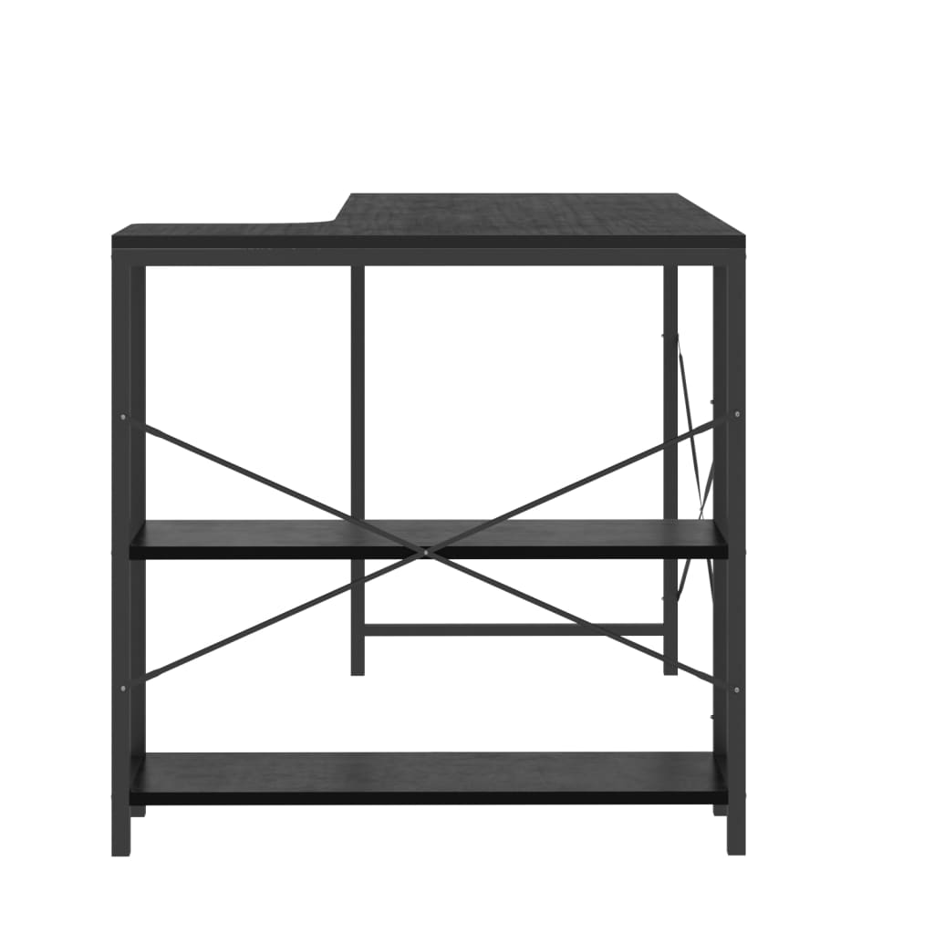Tietokonepöytä musta 110x72x70 cm lastulevy - Sisustajankoti.fi