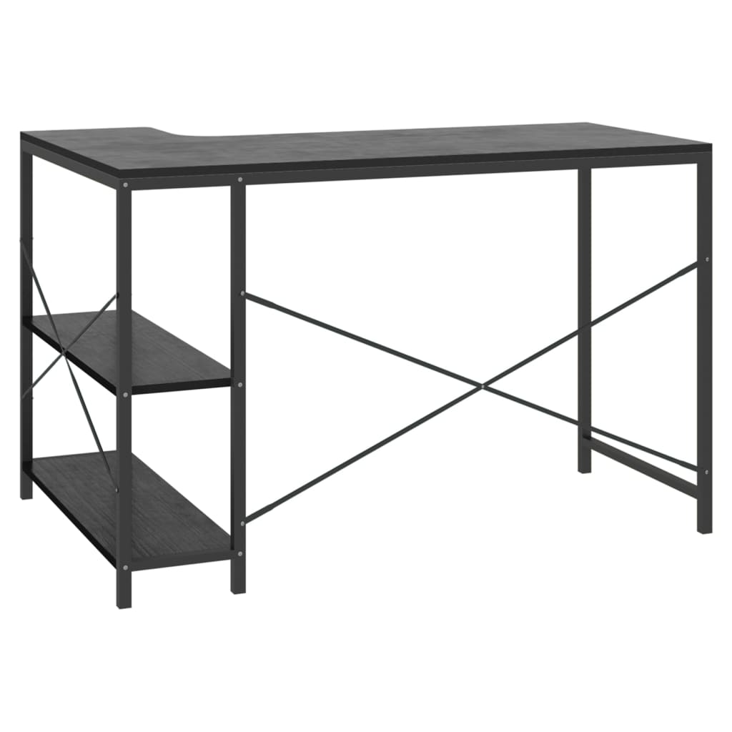 Tietokonepöytä musta 110x72x70 cm lastulevy - Sisustajankoti.fi