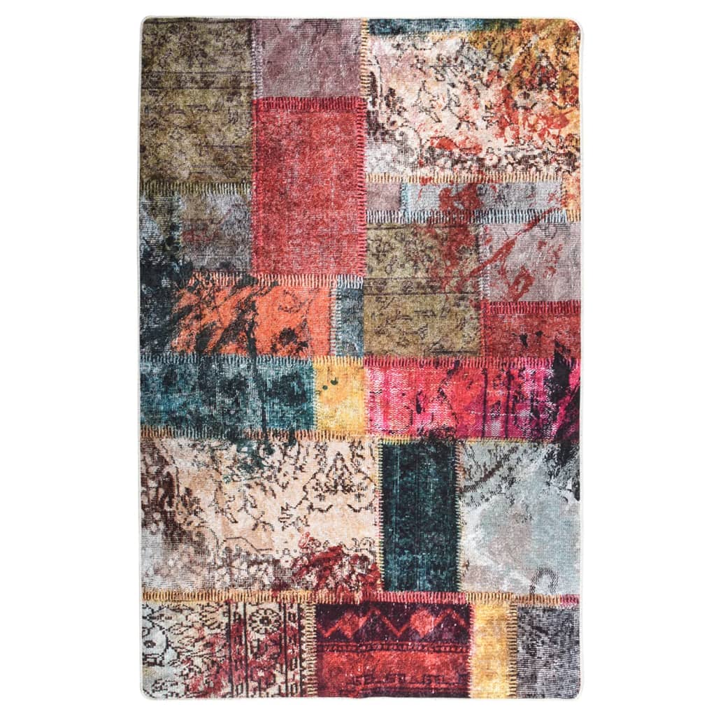 Matto pestävä tilkkutäkki 80x150 cm monivärinen liukumaton - Sisustajankoti.fi