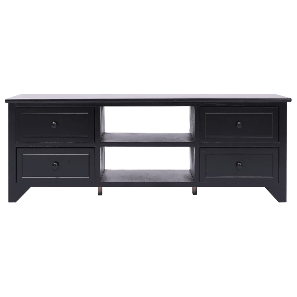 TV-taso musta 108x30x40 cm täysi keisaripuu - Sisustajankoti.fi