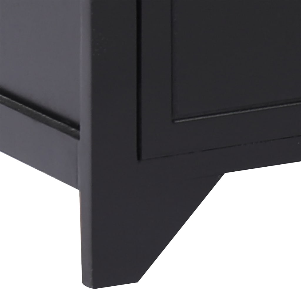 TV-taso musta 108x30x40 cm täysi keisaripuu - Sisustajankoti.fi