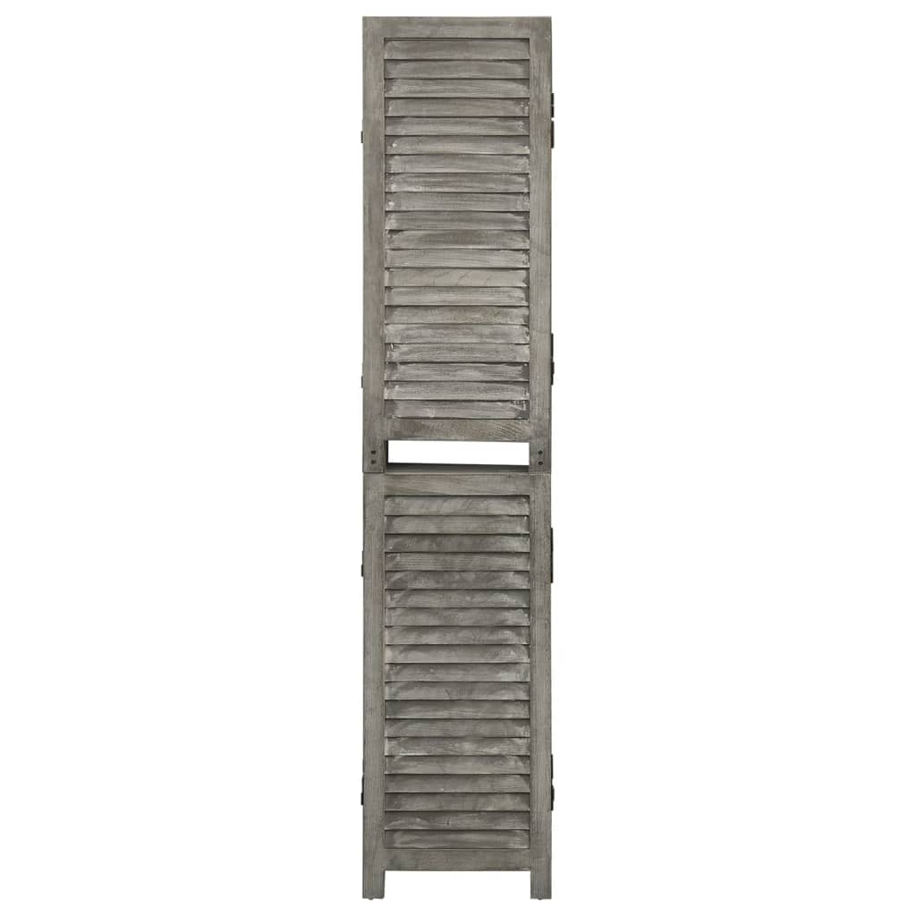 3-paneelinen tilanjakaja harmaa 106,5x166 cm täysi puu - Sisustajankoti.fi