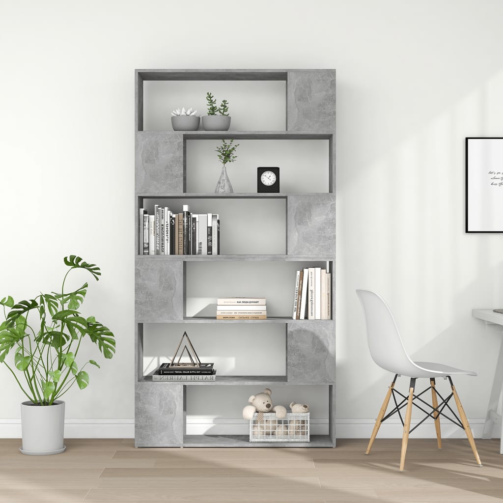 Kirjahylly/tilanjakaja betoninharmaa 100x24x188 cm - Sisustajankoti.fi