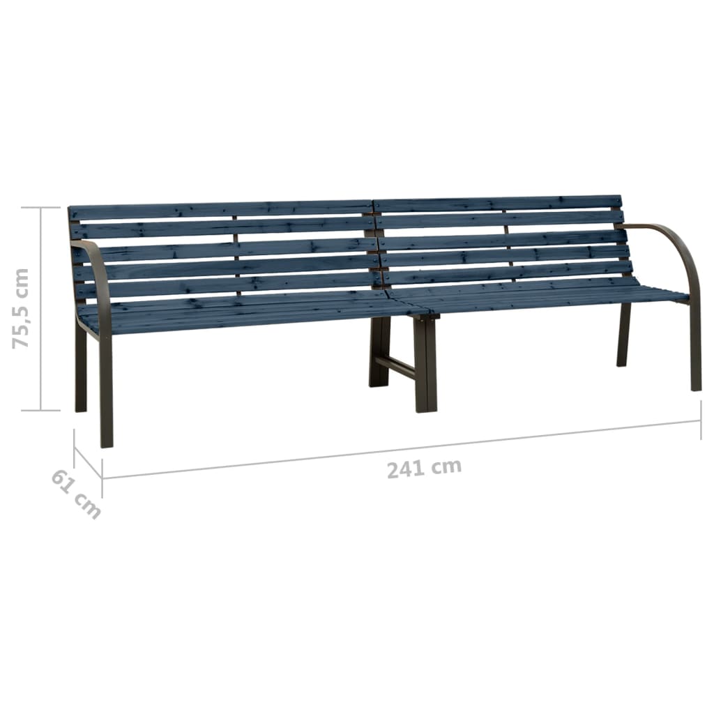 Puutarhan kaksoispenkki 241 cm kiinankuusi harmaa - Sisustajankoti.fi