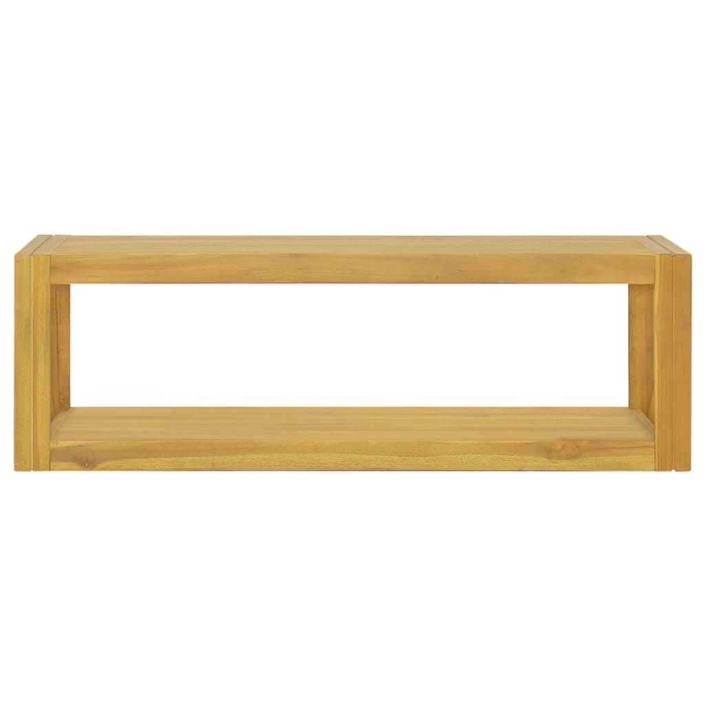 Seinäkiinnitettävä kylpyhuoneen kaappi 110x45x35cm täysi tiikki - Sisustajankoti.fi