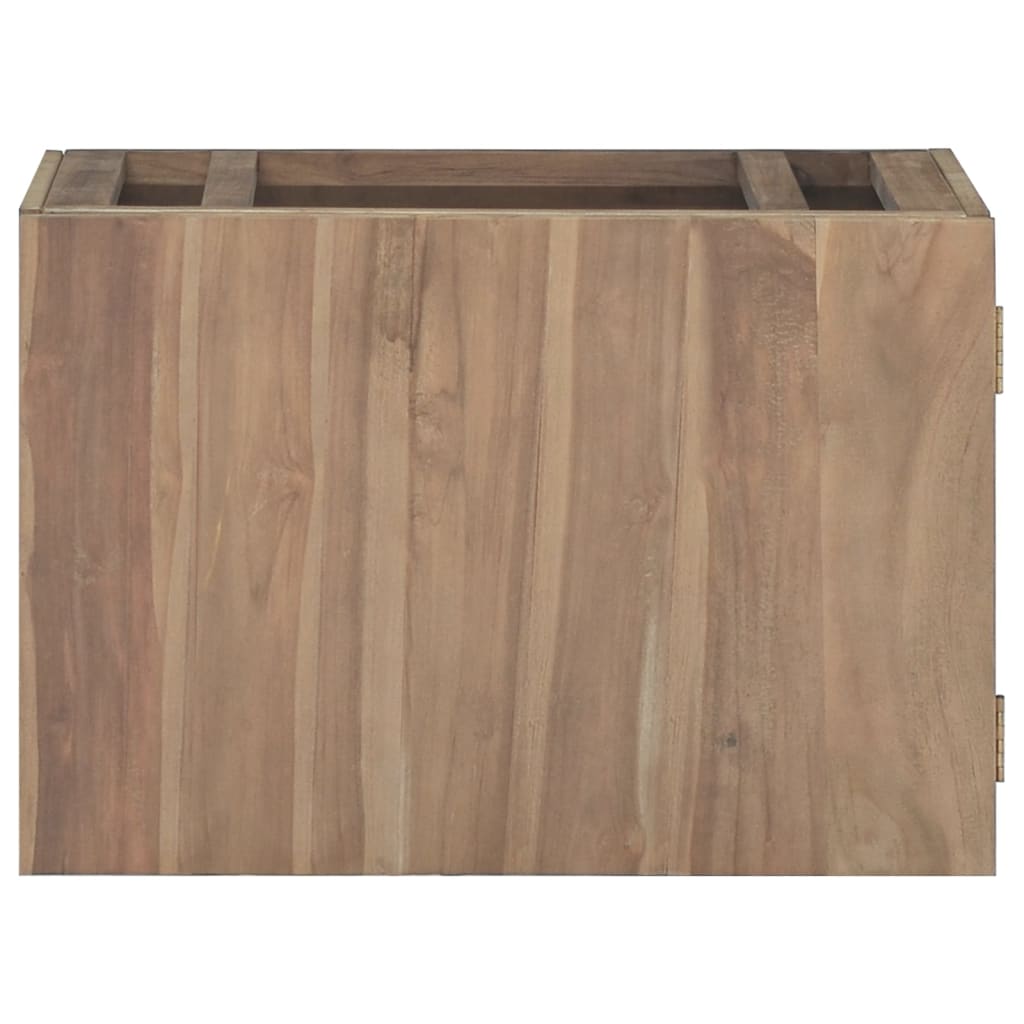 Seinäkiinnitettävä kylpyhuoneen kaappi 60x39x40 cm täysi tiikki - Sisustajankoti.fi