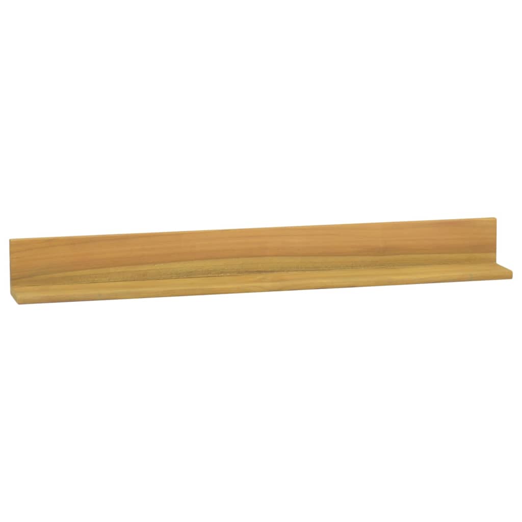 Seinähyllyt 2 kpl 90x10x10 cm täysi tiikki - Sisustajankoti.fi