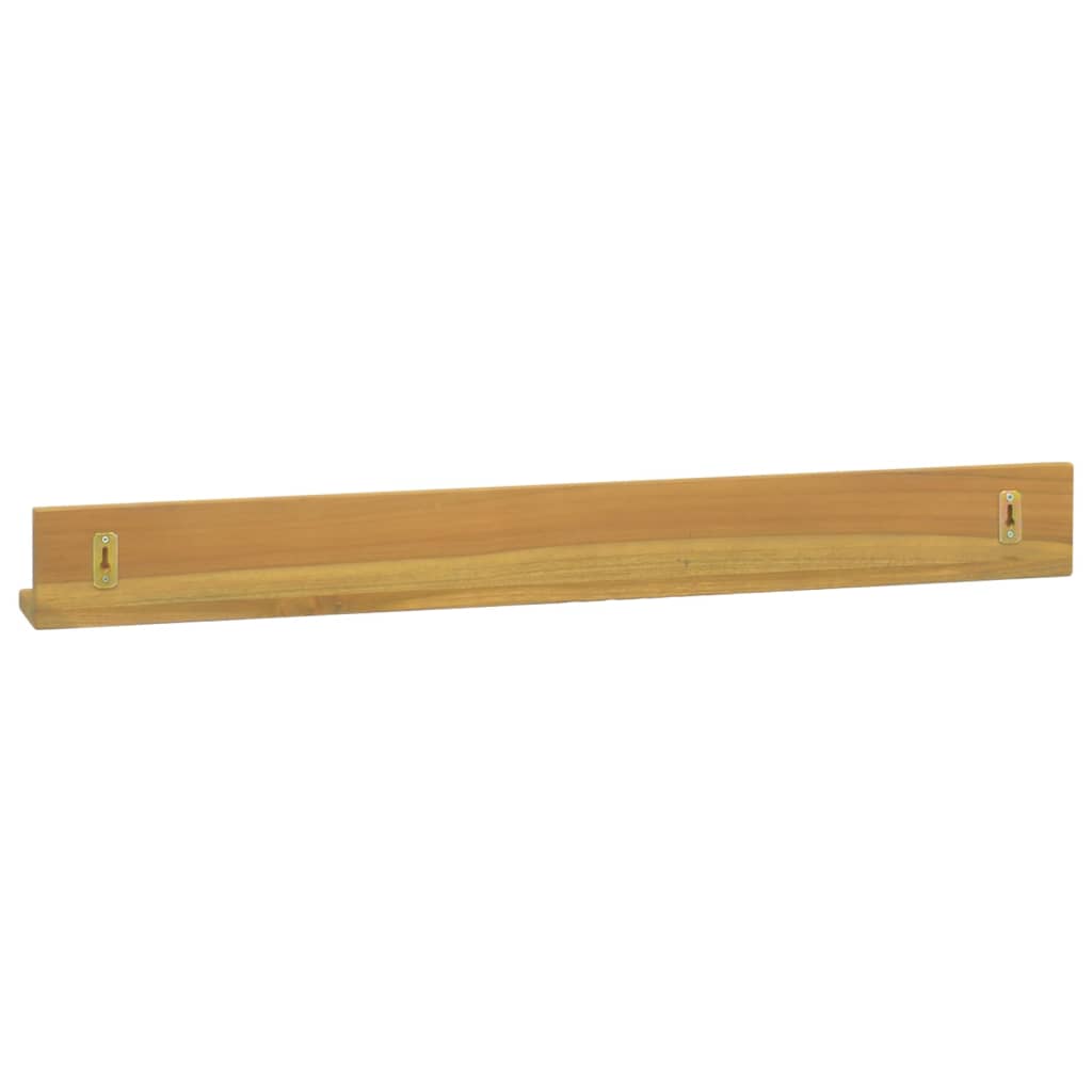 Seinähyllyt 2 kpl 90x10x10 cm täysi tiikki - Sisustajankoti.fi
