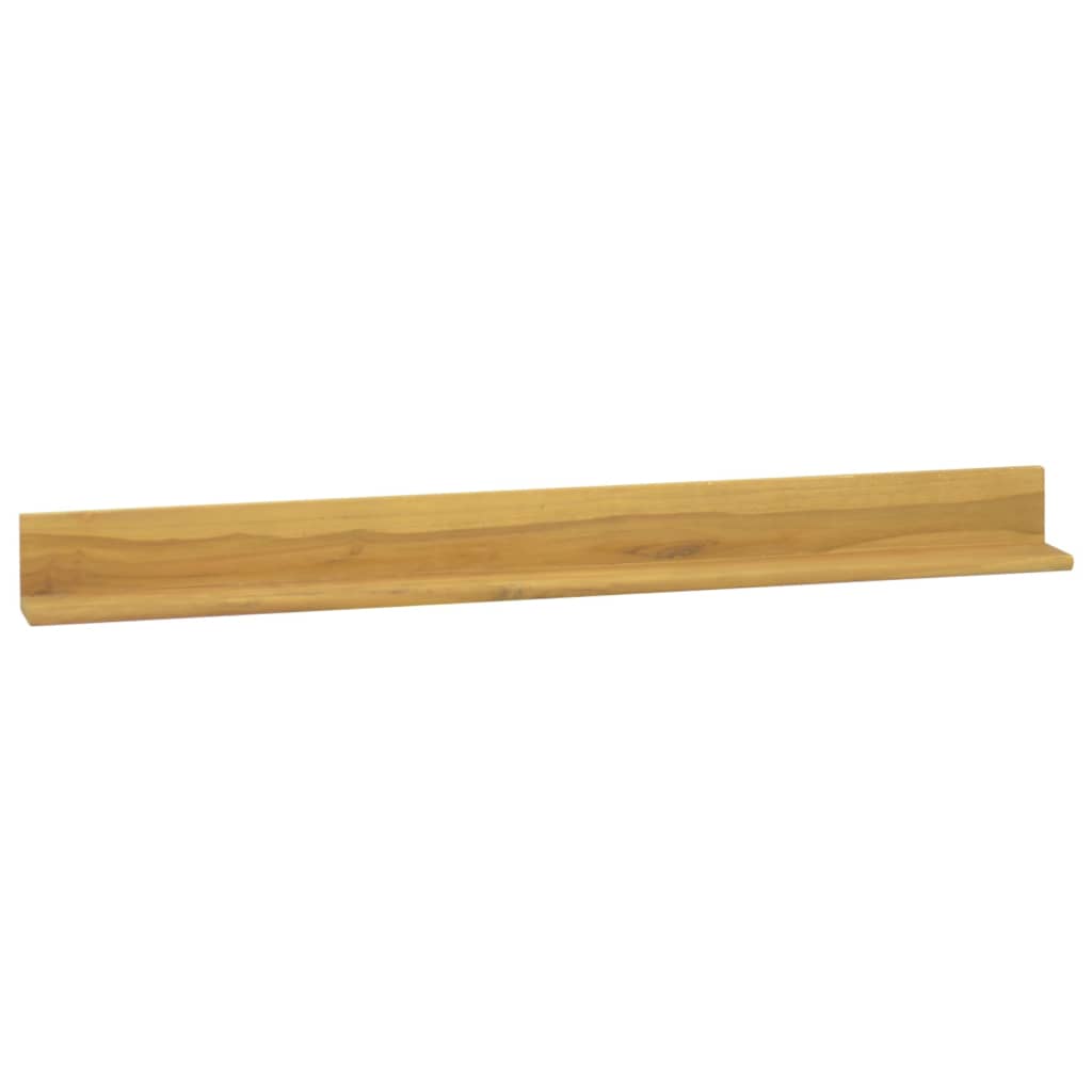 Seinähyllyt 2 kpl 110x10x10 cm täysi tiikki - Sisustajankoti.fi