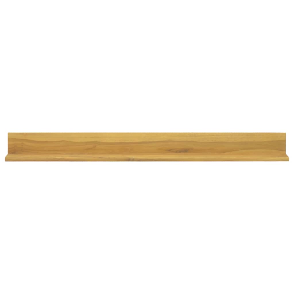 Seinähyllyt 2 kpl 110x10x10 cm täysi tiikki - Sisustajankoti.fi