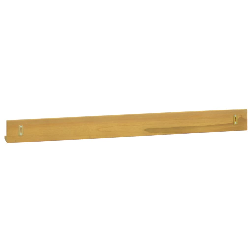 Seinähyllyt 2 kpl 110x10x10 cm täysi tiikki - Sisustajankoti.fi