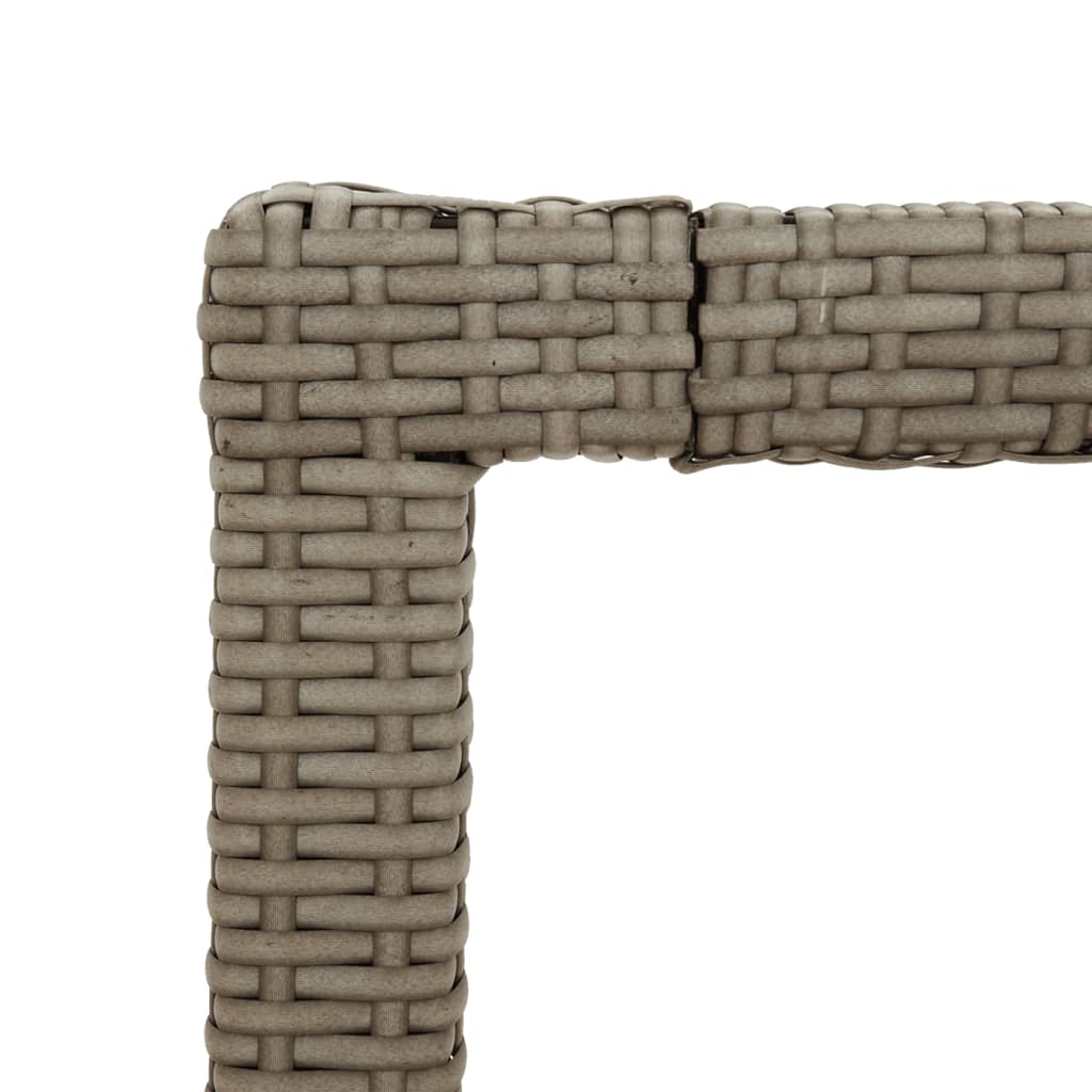 Puutarhapöytä 150x90x75cm karkaistu lasi ja polyrottinki beige - Sisustajankoti.fi
