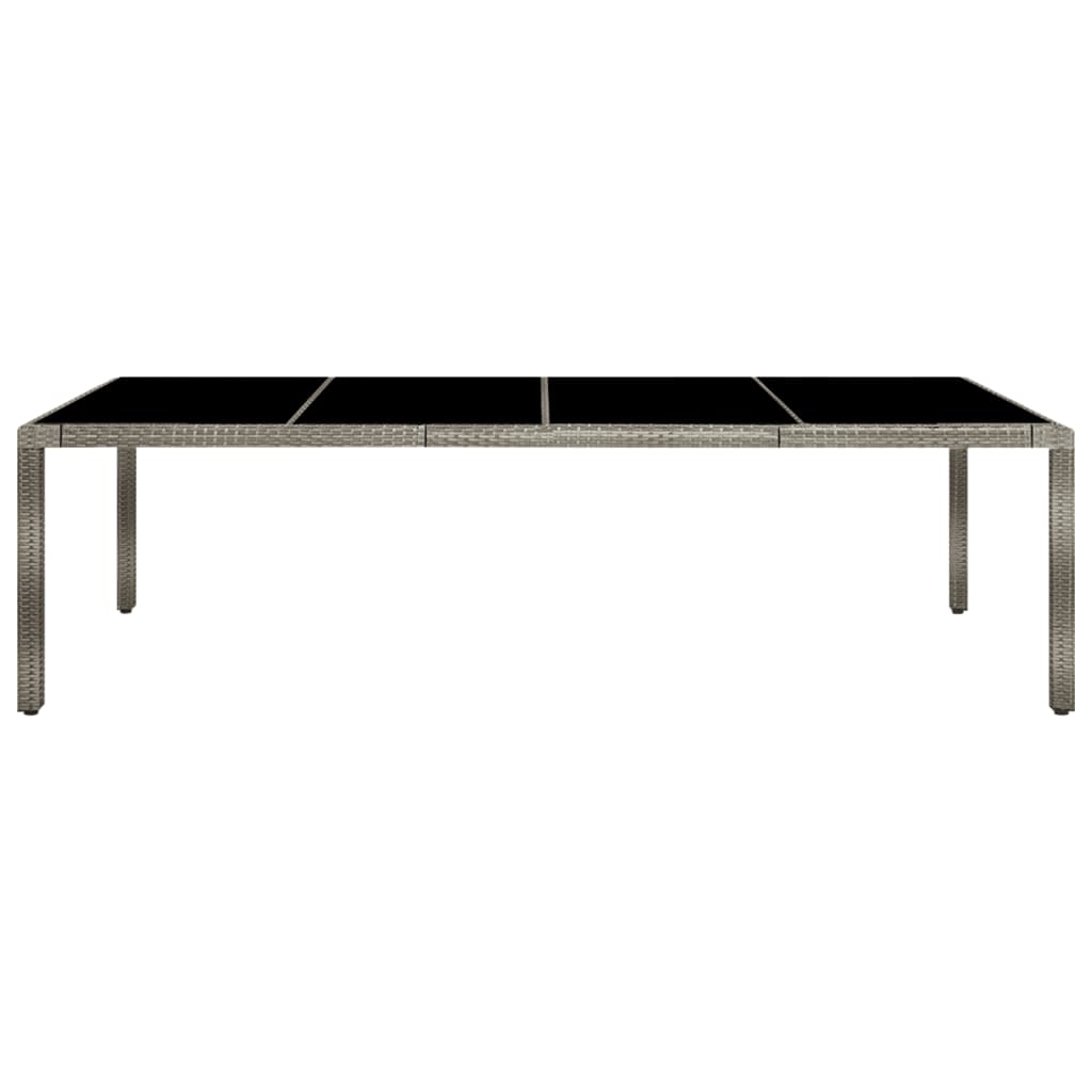 Puutarhapöytä 250x100x75cm karkaistu lasi ja polyrottinki harm. - Sisustajankoti.fi