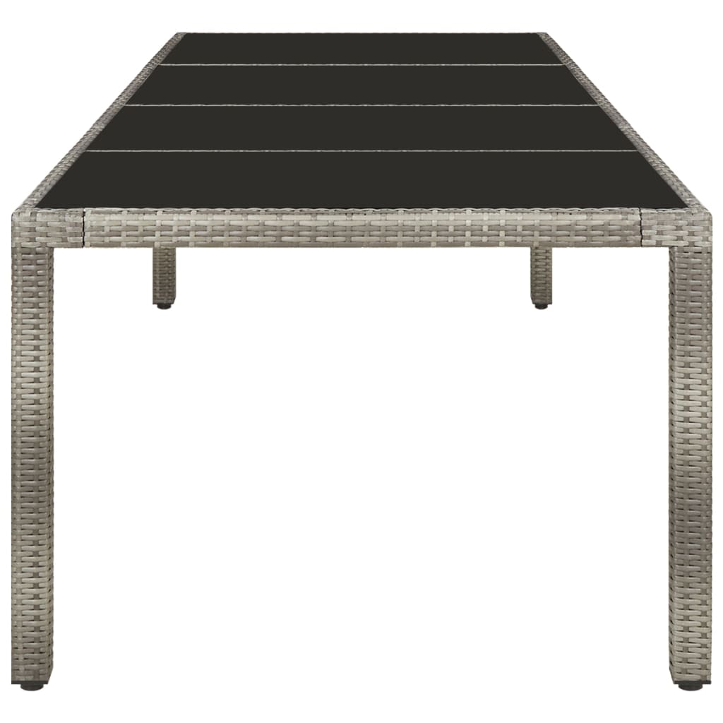 Puutarhapöytä 250x100x75cm karkaistu lasi ja polyrottinki harm. - Sisustajankoti.fi