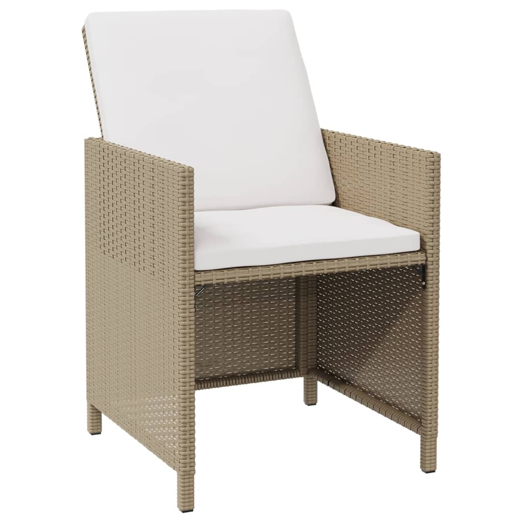 Puutarhatuolit ja jakkarat 2 kpl polyrottinki beige - Sisustajankoti.fi