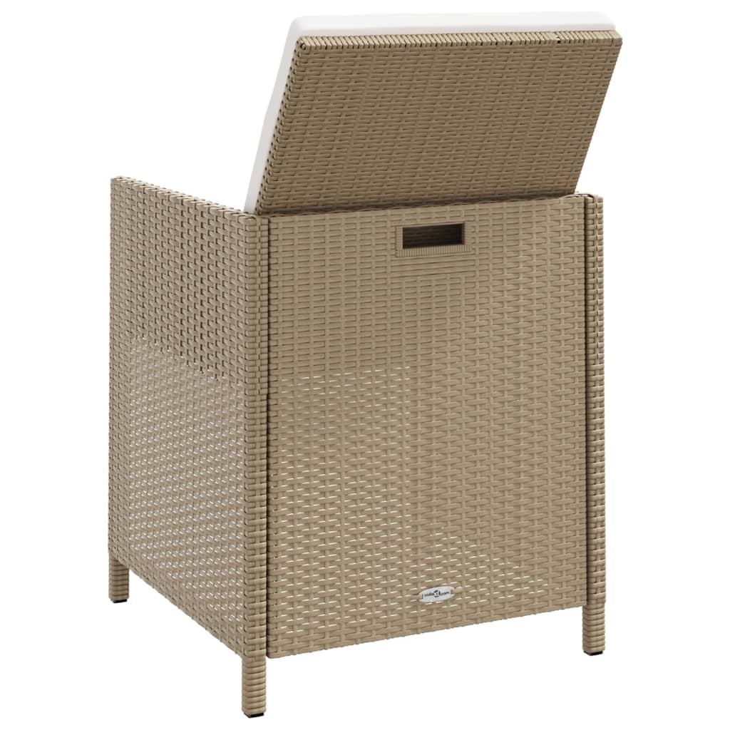 Puutarhatuolit ja jakkarat 2 kpl polyrottinki beige - Sisustajankoti.fi