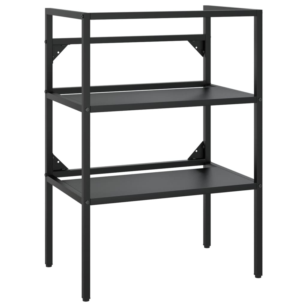 Kylpyhuoneen pesualtaan kehys musta 59x38x83 cm rauta - Sisustajankoti.fi