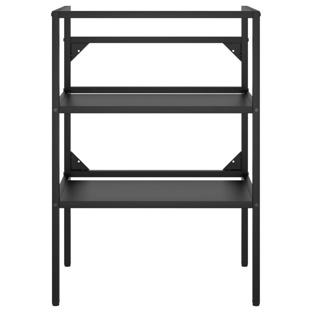 Kylpyhuoneen pesualtaan kehys musta 59x38x83 cm rauta - Sisustajankoti.fi