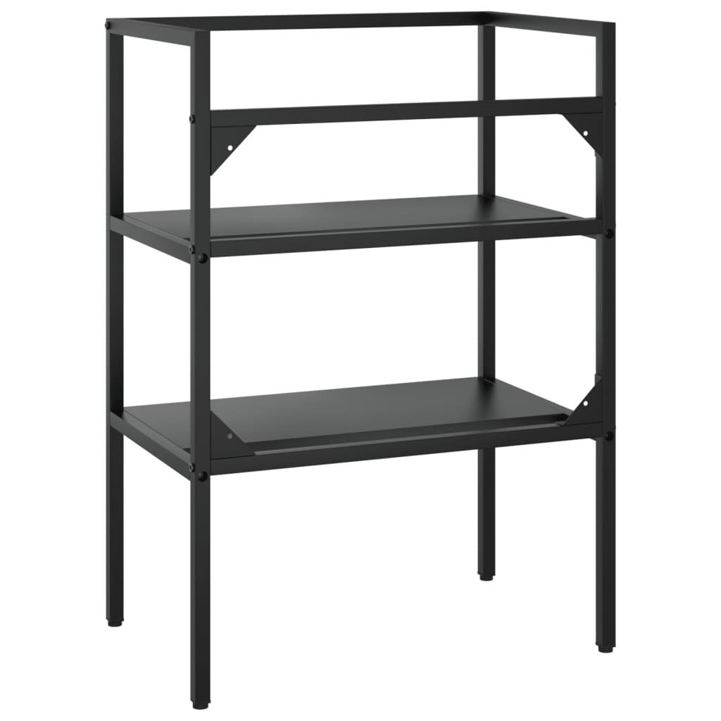 Kylpyhuoneen pesualtaan kehys musta 59x38x83 cm rauta - Sisustajankoti.fi