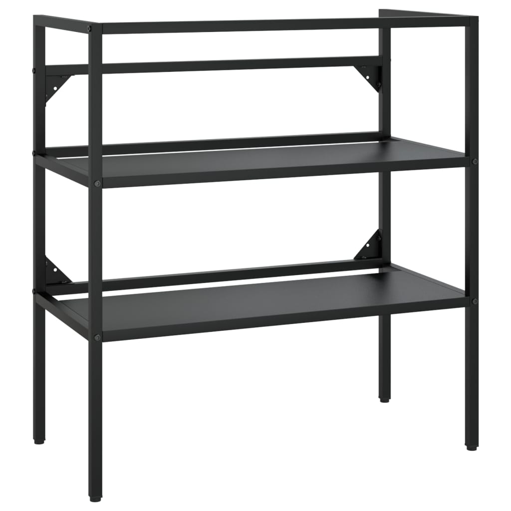 Kylpyhuoneen pesualtaan kehys musta 79x38x83 cm rauta - Sisustajankoti.fi