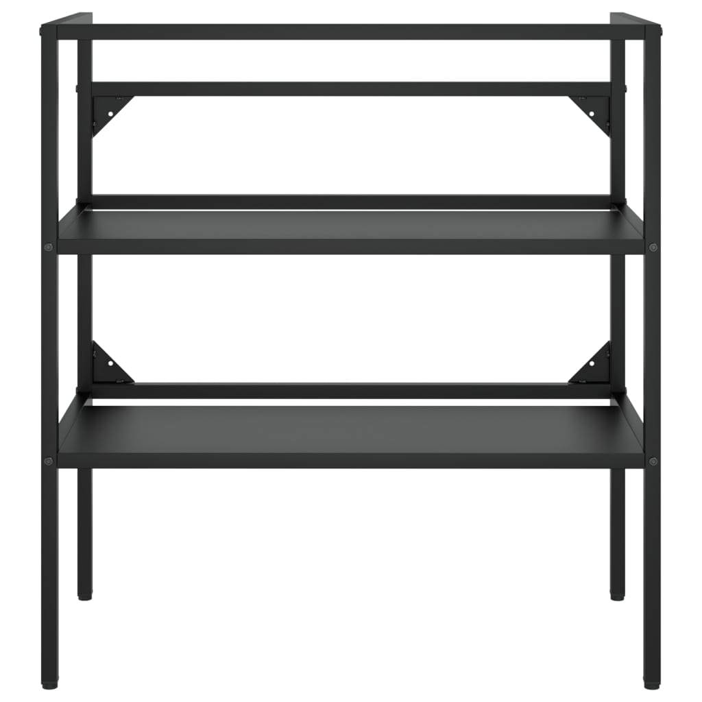Kylpyhuoneen pesualtaan kehys musta 79x38x83 cm rauta - Sisustajankoti.fi