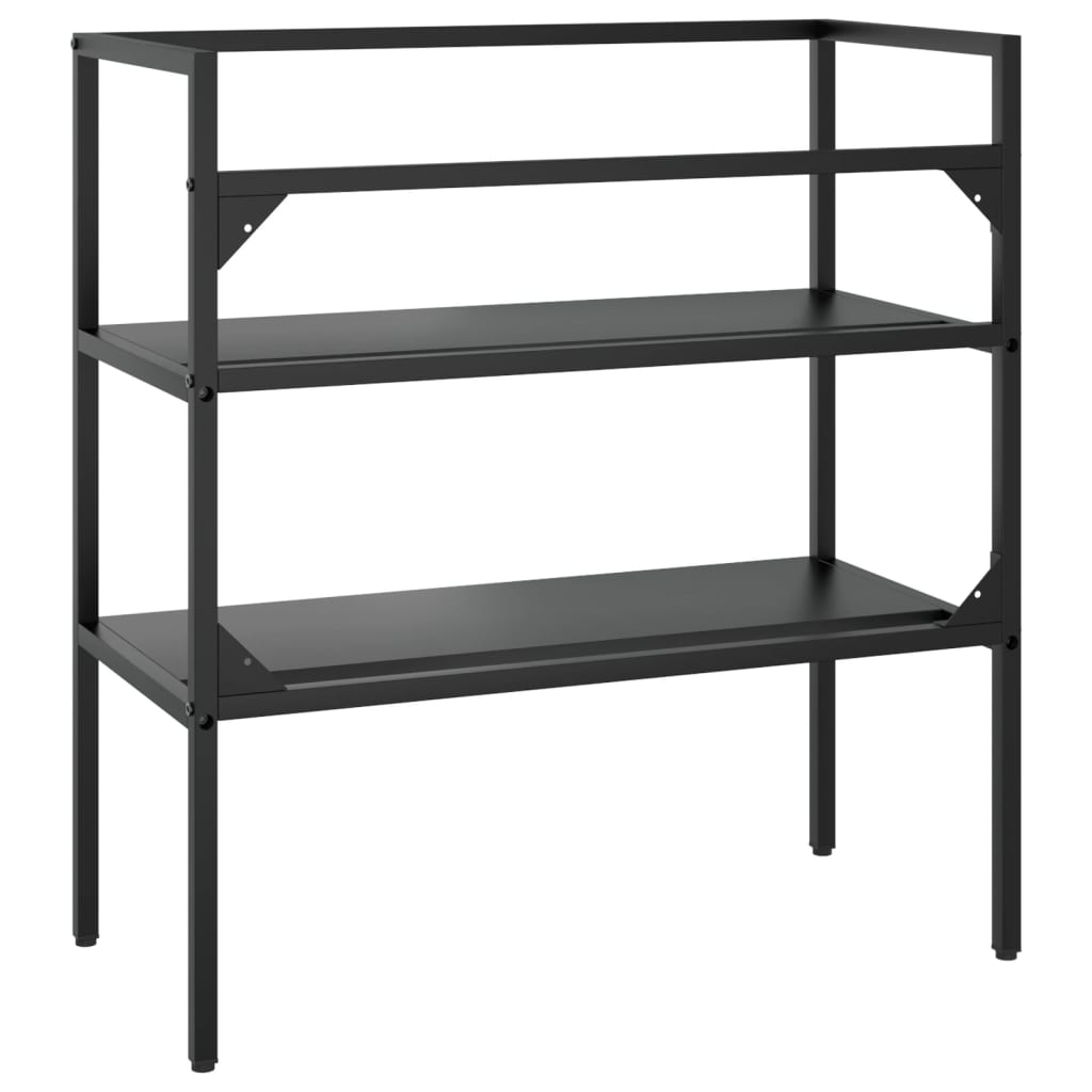Kylpyhuoneen pesualtaan kehys musta 79x38x83 cm rauta - Sisustajankoti.fi