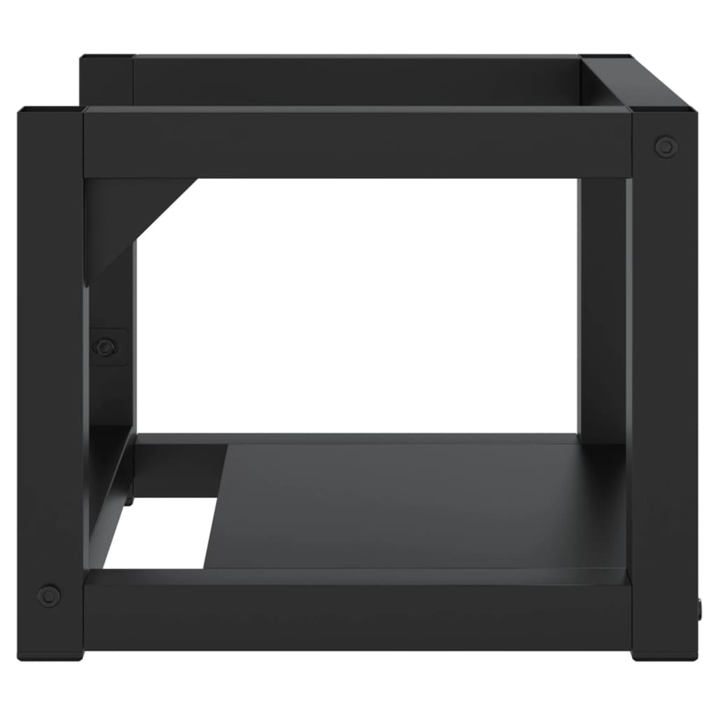 Seinäkiinnitettävä pesualtaan kehys musta 40x38x31 cm rauta - Sisustajankoti.fi