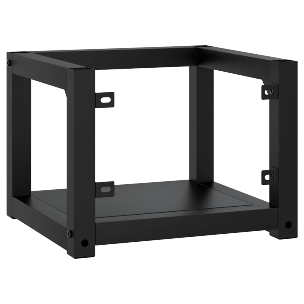 Seinäkiinnitettävä pesualtaan kehys musta 40x38x31 cm rauta - Sisustajankoti.fi