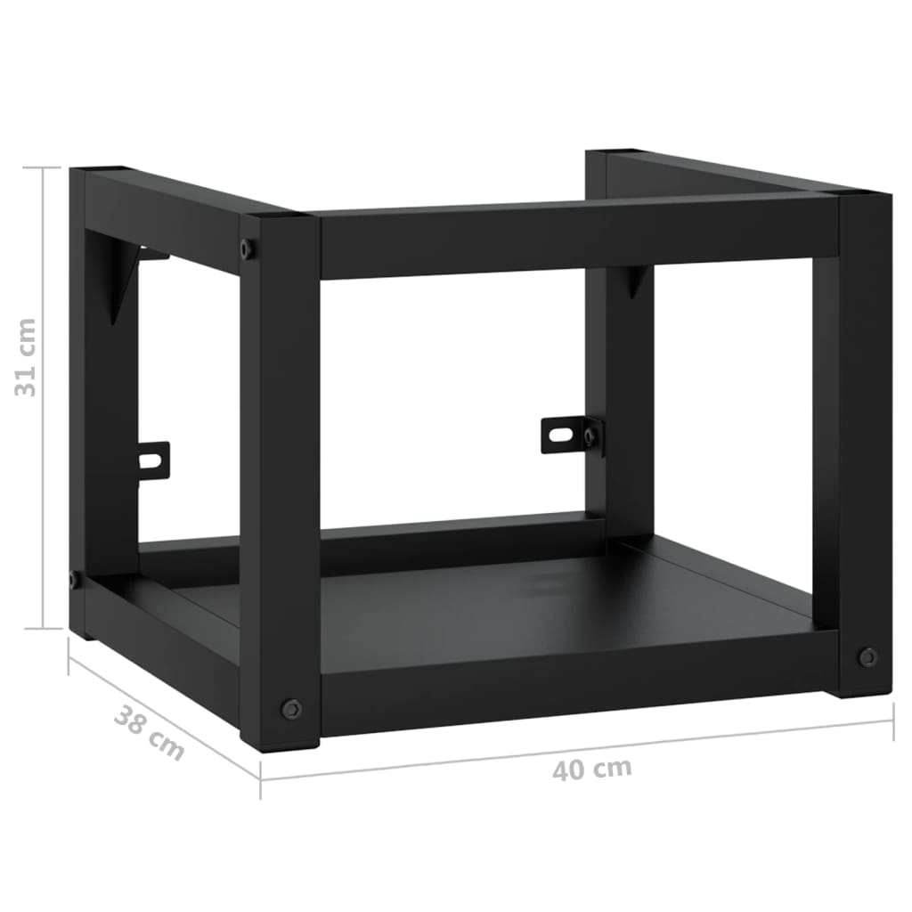 Seinäkiinnitettävä pesualtaan kehys musta 40x38x31 cm rauta - Sisustajankoti.fi