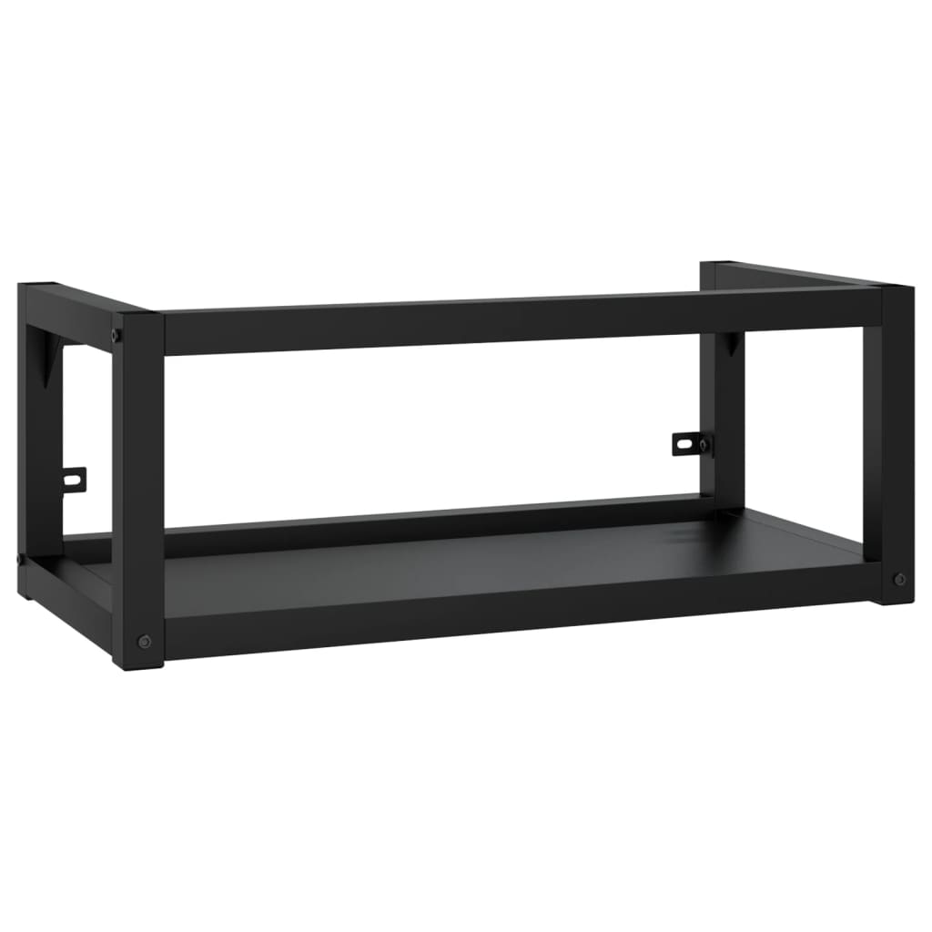 Seinäkiinnitettävä pesualtaan kehys musta 79x38x31 cm rauta - Sisustajankoti.fi
