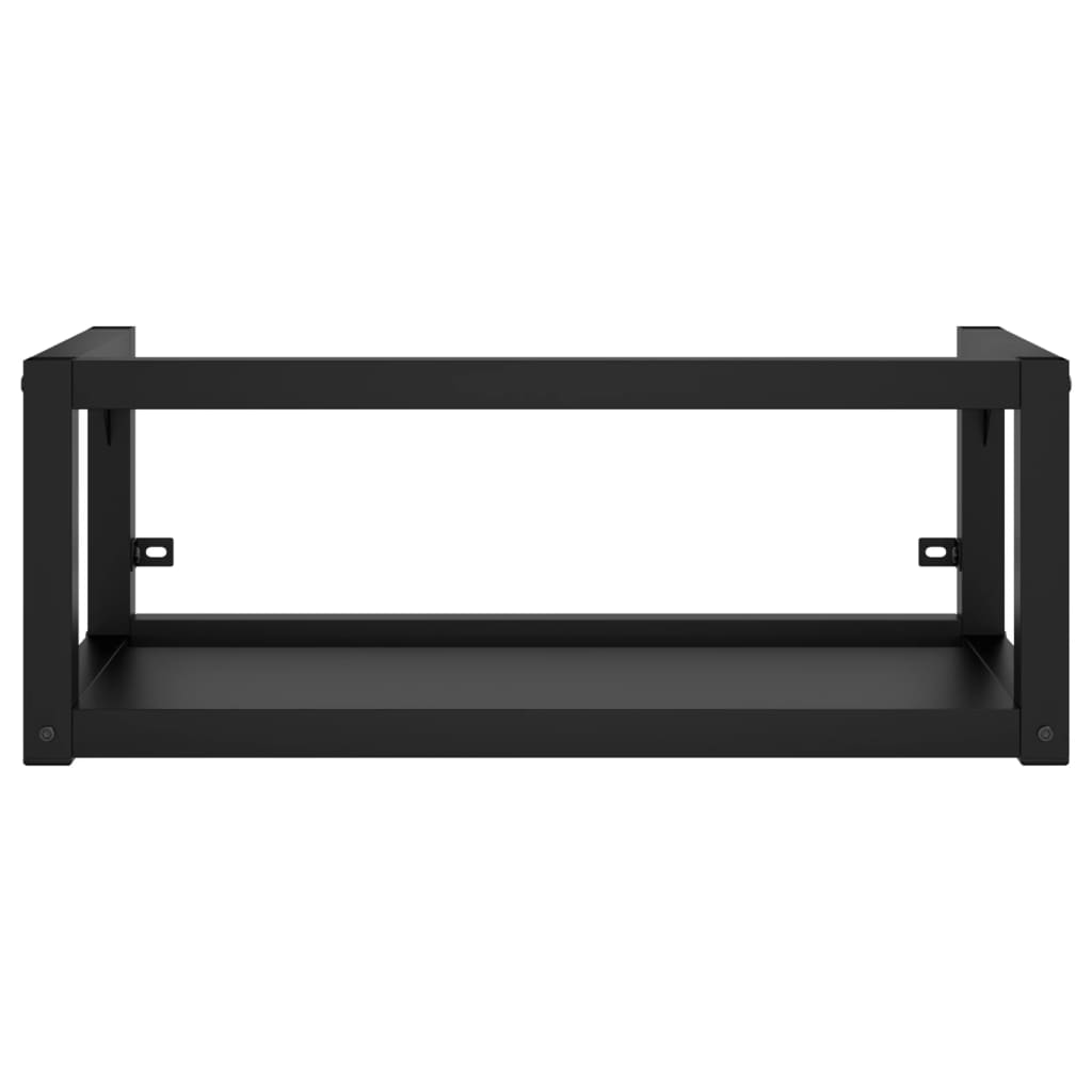 Seinäkiinnitettävä pesualtaan kehys musta 79x38x31 cm rauta - Sisustajankoti.fi