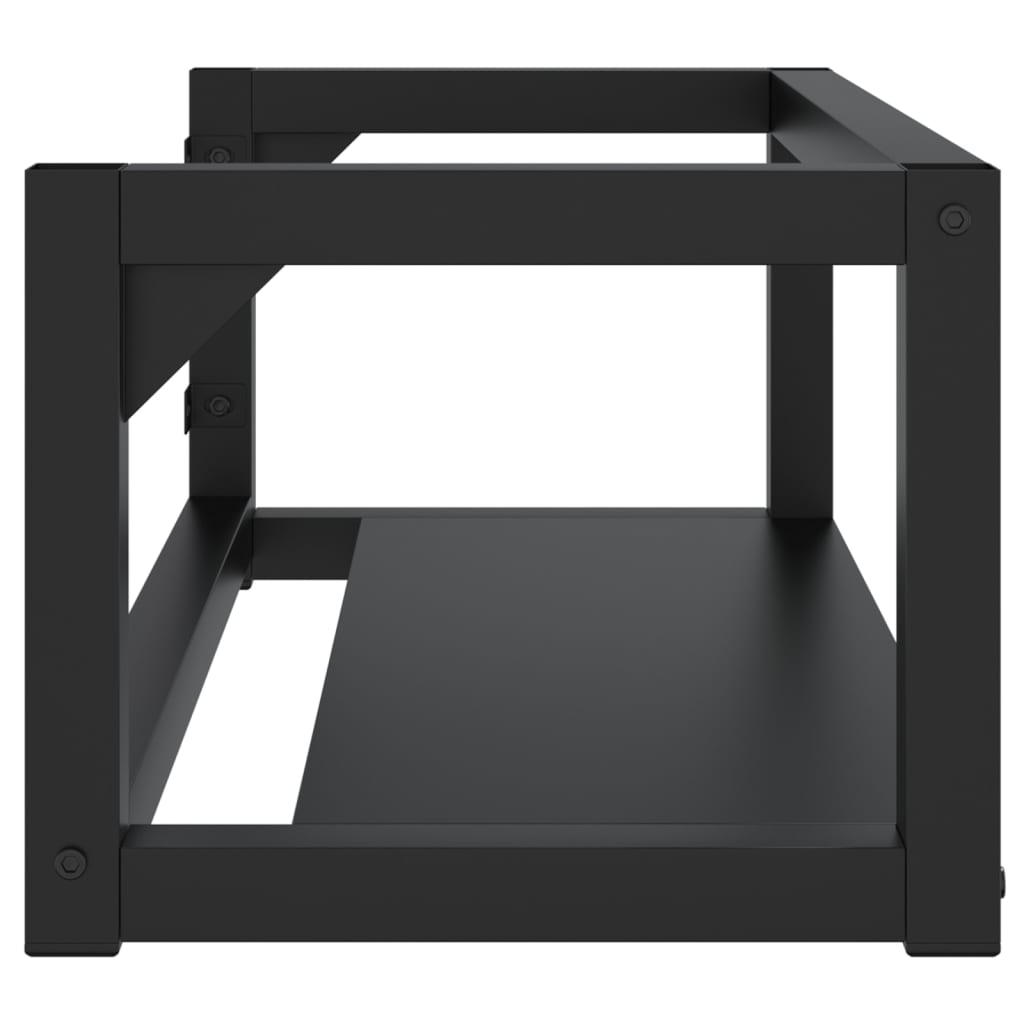Seinäkiinnitettävä pesualtaan kehys musta 79x38x31 cm rauta - Sisustajankoti.fi