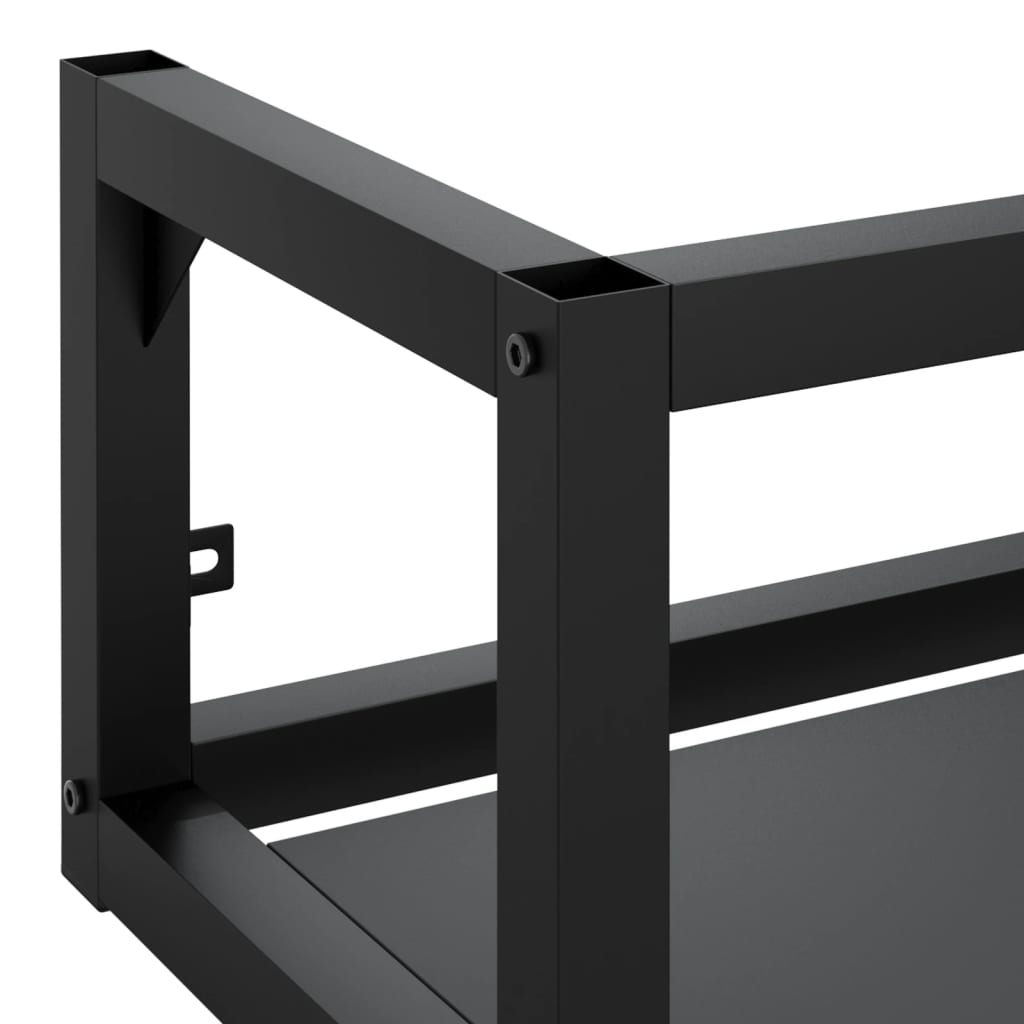 Seinäkiinnitettävä pesualtaan kehys musta 79x38x31 cm rauta - Sisustajankoti.fi