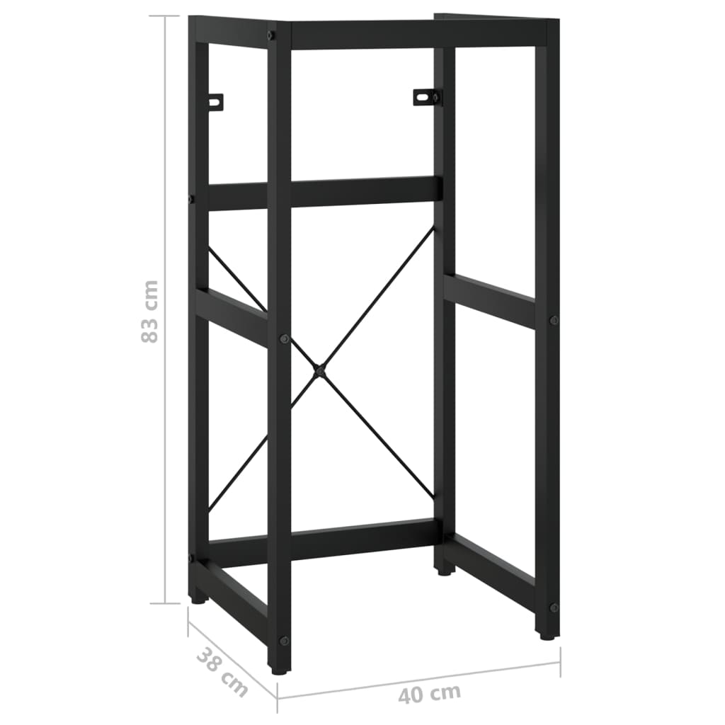 Kylpyhuoneen pesualtaan kehys musta 40x38x83 cm rauta - Sisustajankoti.fi