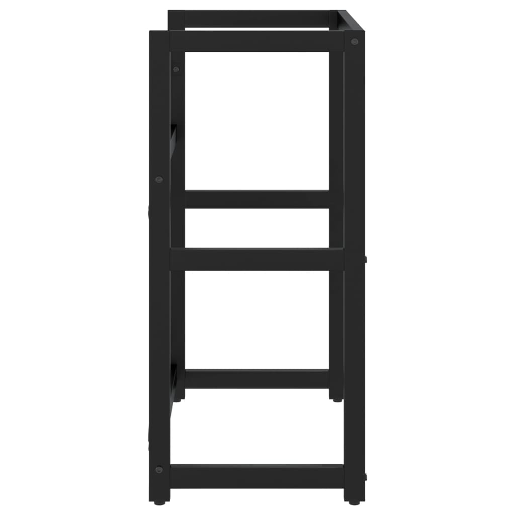 Kylpyhuoneen pesualtaan kehys musta 59x38x83 cm rauta - Sisustajankoti.fi