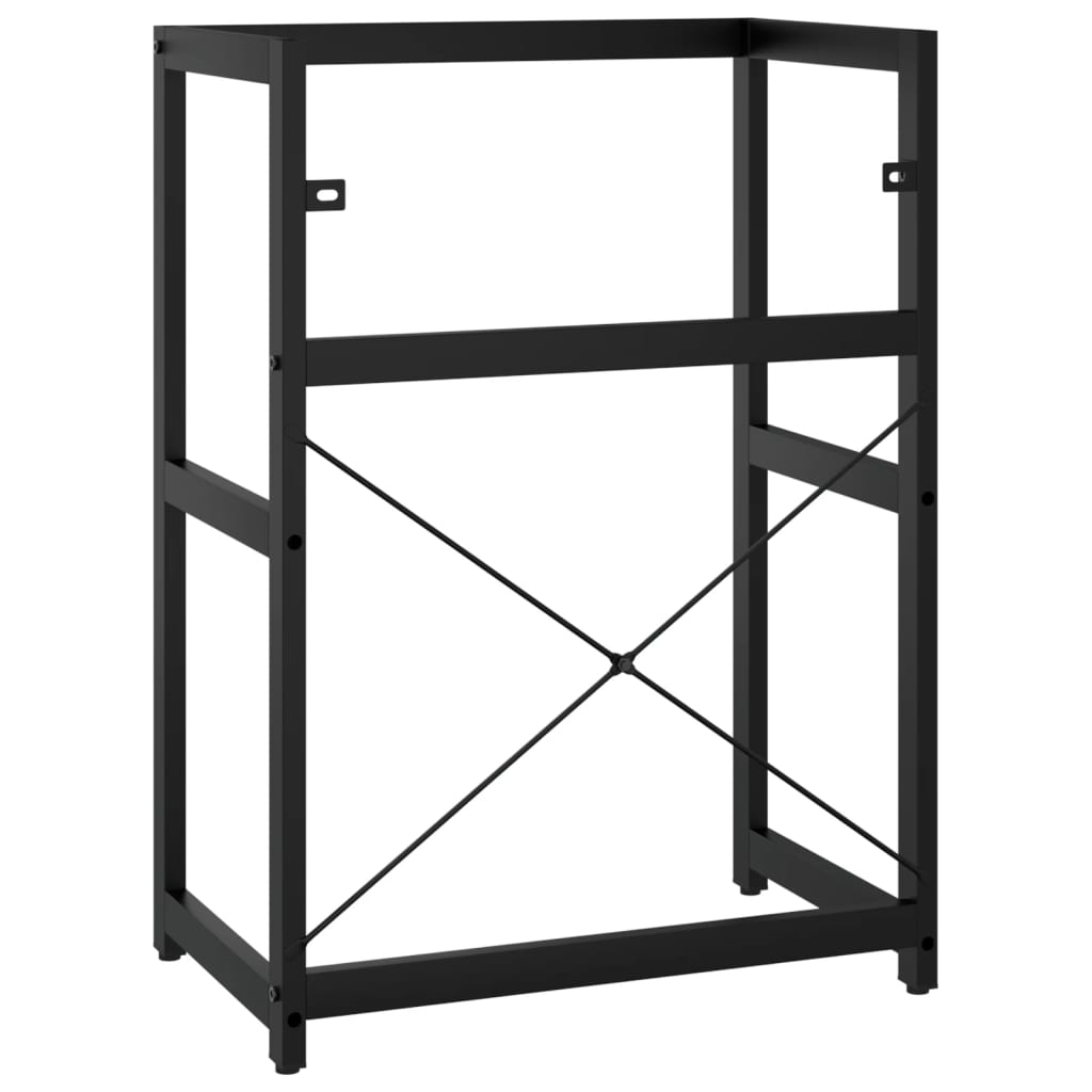 Kylpyhuoneen pesualtaan kehys musta 59x38x83 cm rauta - Sisustajankoti.fi