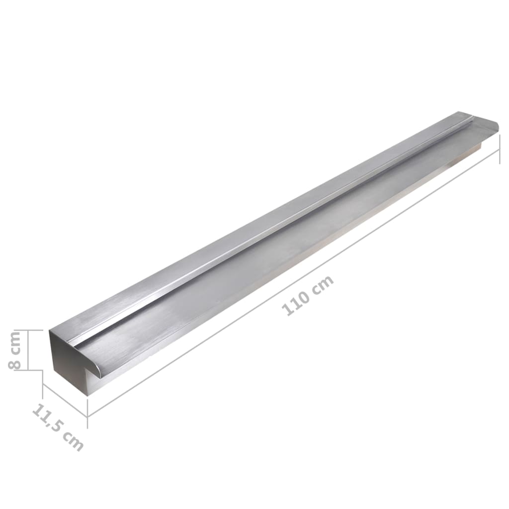 Suorakulmainen vesiputous suihkulähde ruostumaton teräs 110 cm - Sisustajankoti.fi