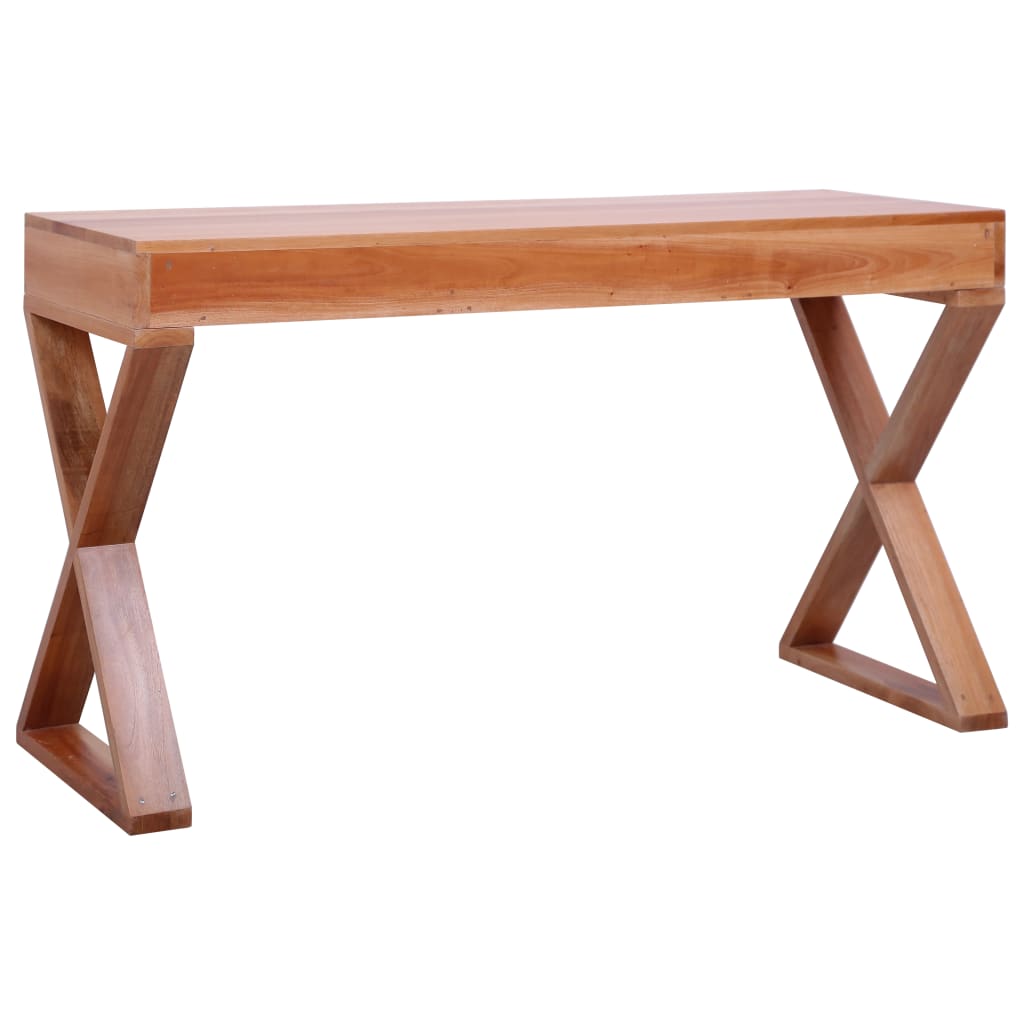 Tietokonepöytä luonnollinen 115x47x77 cm täysi mahonki - Sisustajankoti.fi