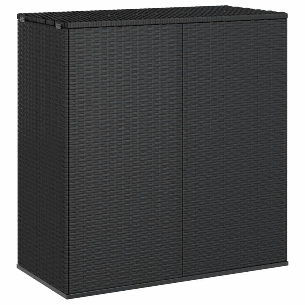 Puutarhan säilytyslaatikko PE-rottinki 100x49x103,5 cm musta - Sisustajankoti.fi