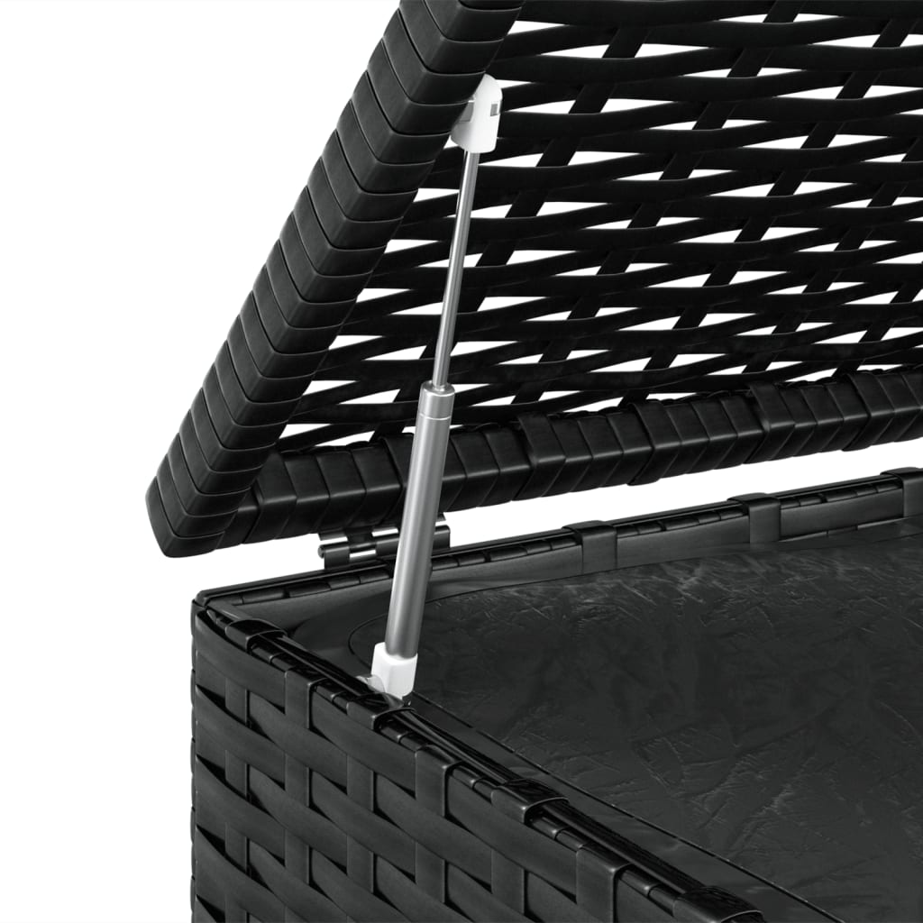 Puutarhan säilytyslaatikko PE-rottinki 100x49x103,5 cm musta - Sisustajankoti.fi