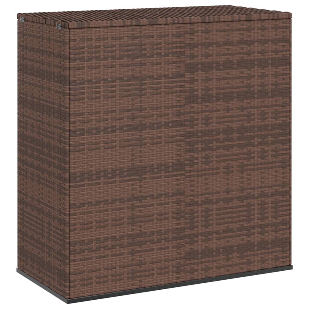 Puutarhan säilytyslaatikko PE-rottinki 100x49x103,5 cm ruskea - Sisustajankoti.fi