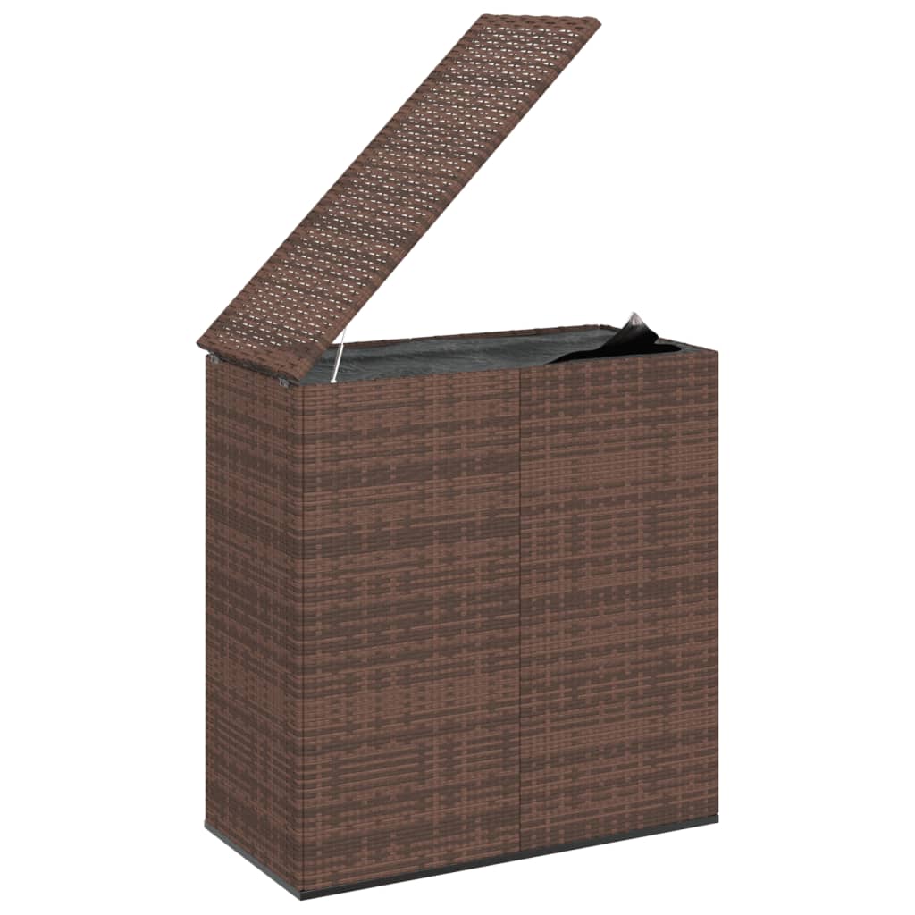 Puutarhan säilytyslaatikko PE-rottinki 100x49x103,5 cm ruskea - Sisustajankoti.fi