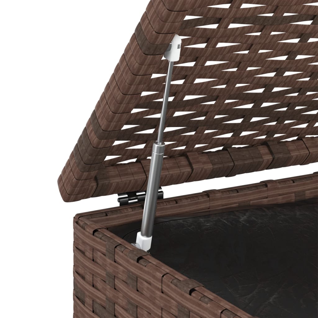Puutarhan säilytyslaatikko PE-rottinki 100x49x103,5 cm ruskea - Sisustajankoti.fi
