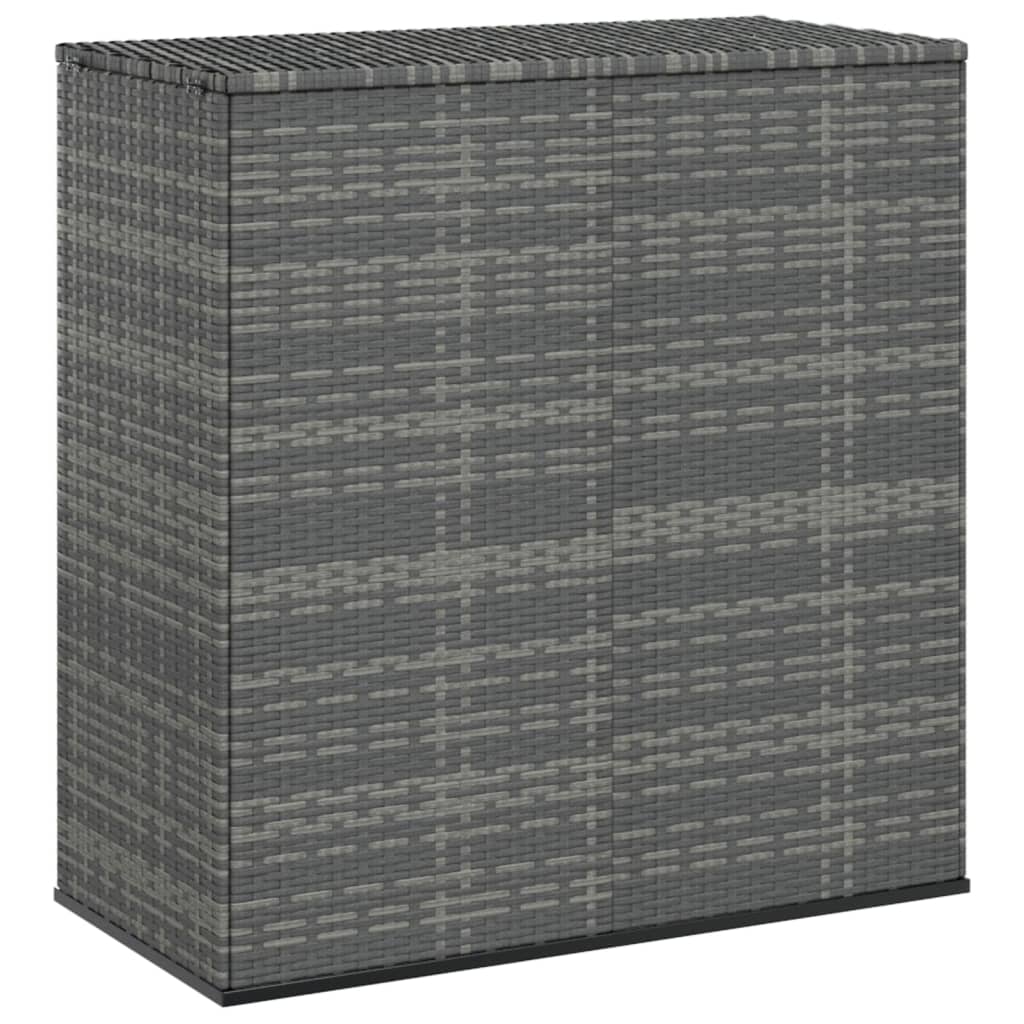 Puutarhan säilytyslaatikko PE-rottinki 100x49x103,5 cm harmaa - Sisustajankoti.fi