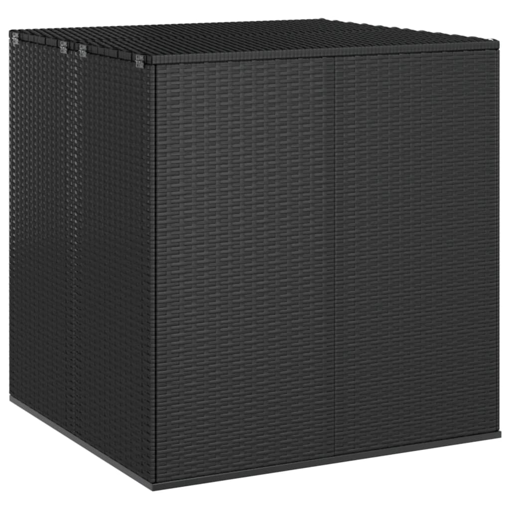 Puutarhan säilytyslaatikko PE-rottinki 100x97,5x104 cm musta - Sisustajankoti.fi
