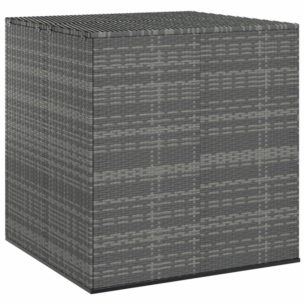 Puutarhan säilytyslaatikko PE-rottinki 100x97,5x104 cm harmaa - Sisustajankoti.fi