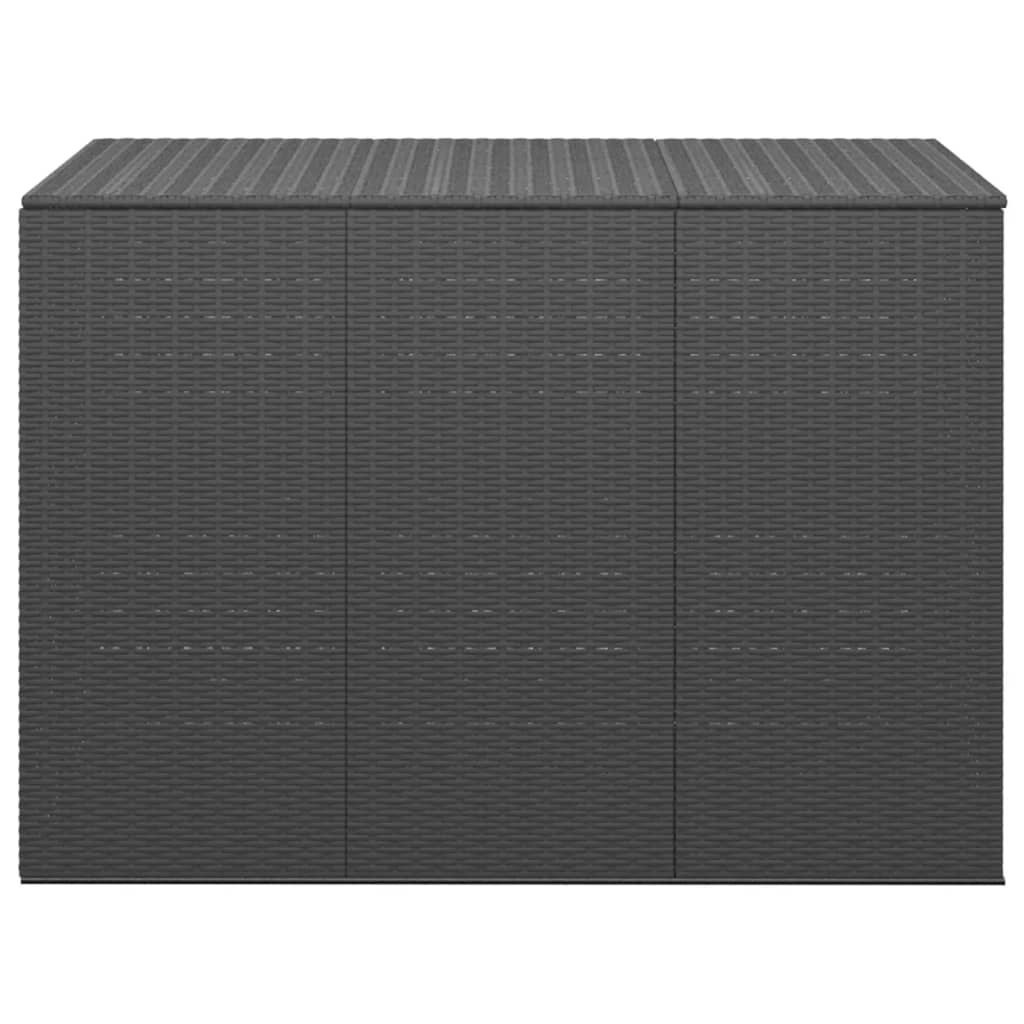 Puutarhan säilytyslaatikko PE-rottinki 145x100x103 cm musta - Sisustajankoti.fi